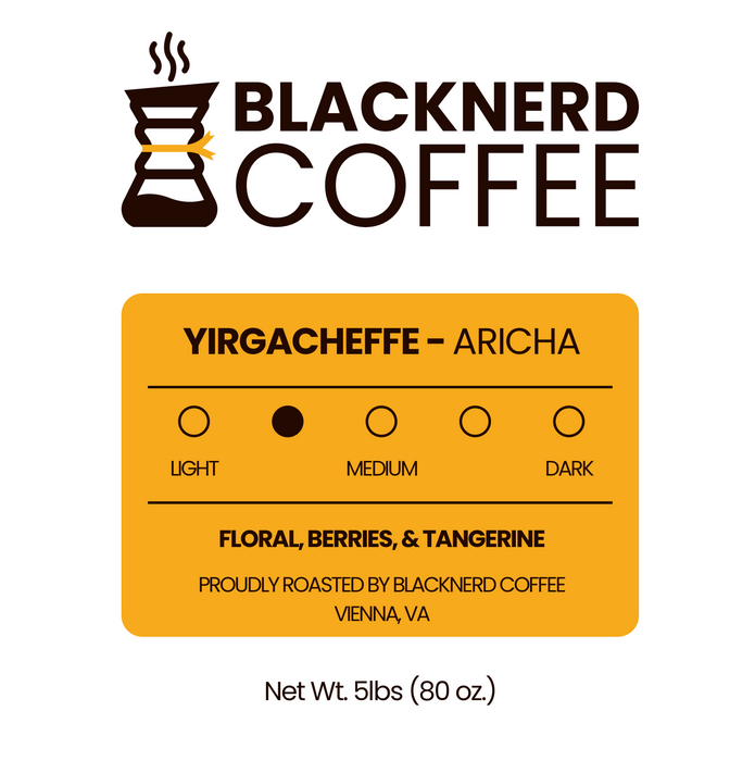 Yirgacheffe - Whole Bean Coffee (5lb Bulk)